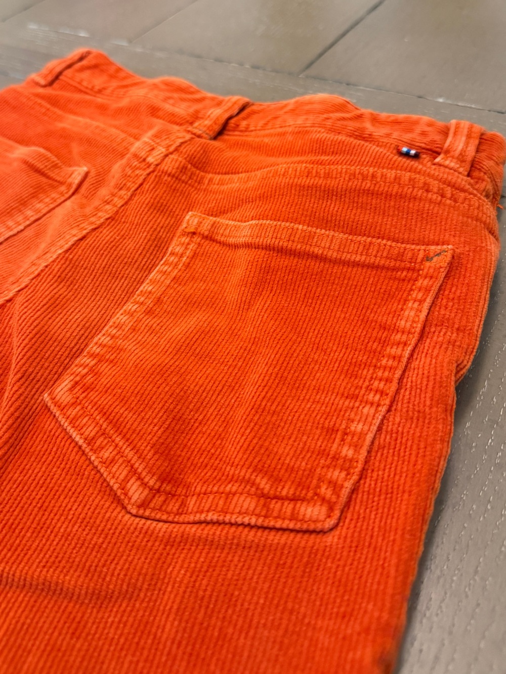 Mini Boden Youth Boys’ Orange Corduroy Stretch Slim-Fit Pants • Size 9 (M) - Picture 12 of 14
